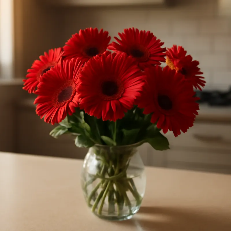Gerbera – rød – billede 3
