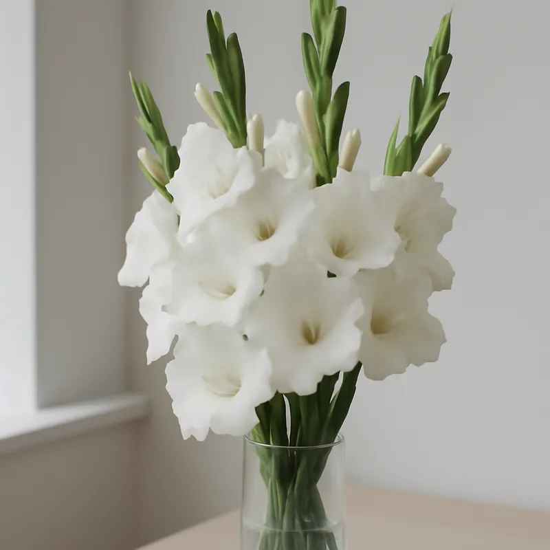Gladiolus – hvid – billede 3