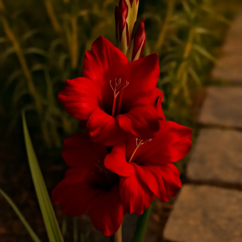 Gladiolus – rød – billede 4