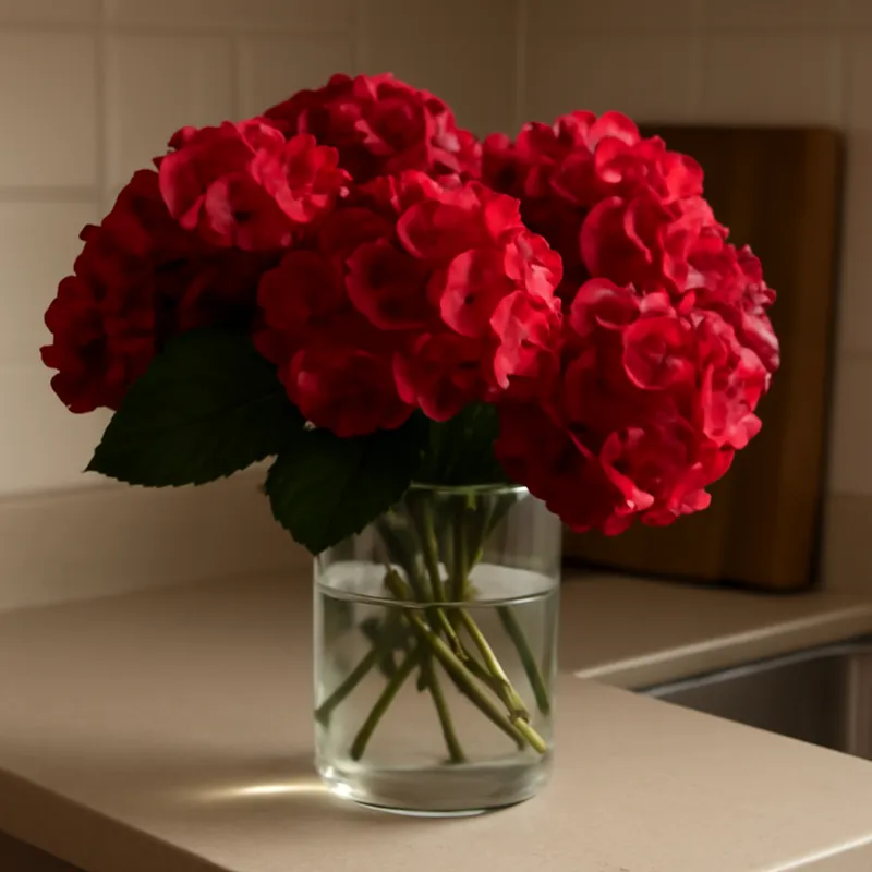 Hortensia – rød – billede 3