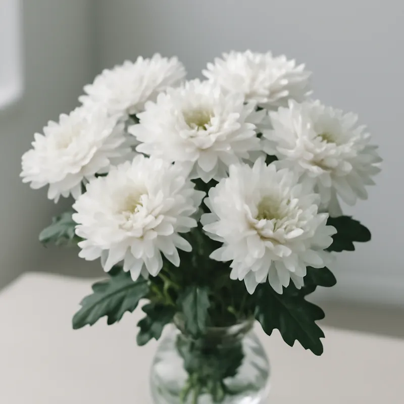 Krysantemum – hvid – billede 3