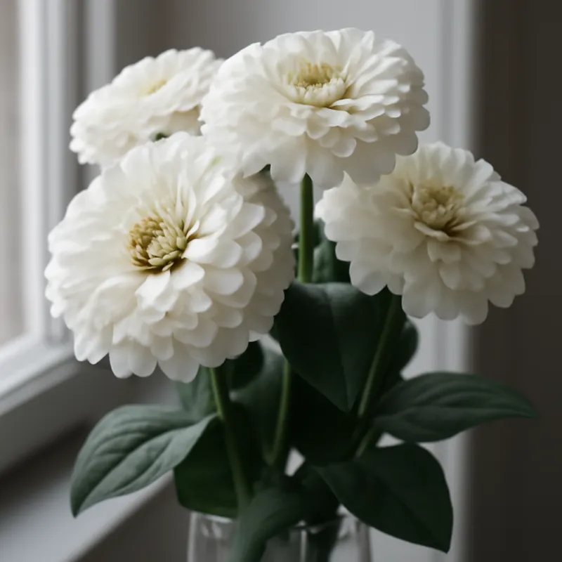 Zinnia – hvid – billede 3