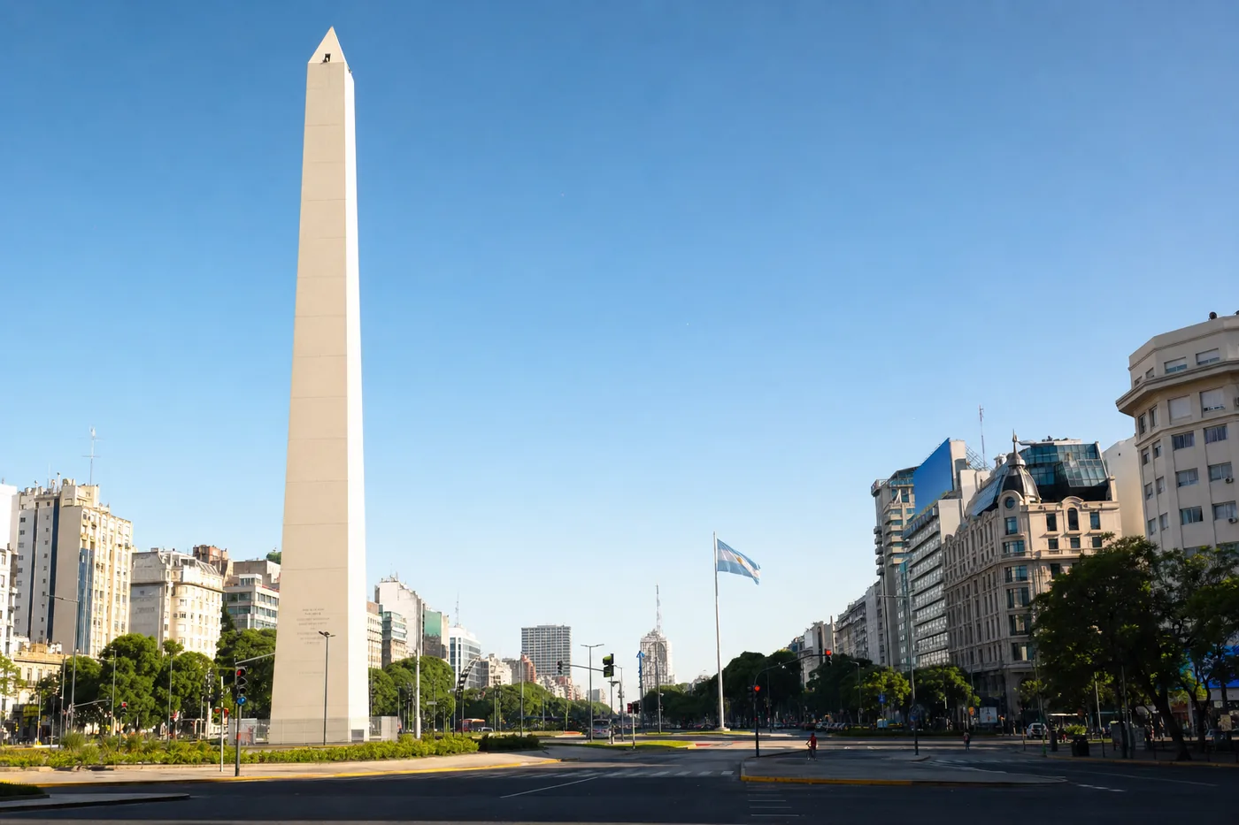 Argentina – kendt vartegn med landets flag