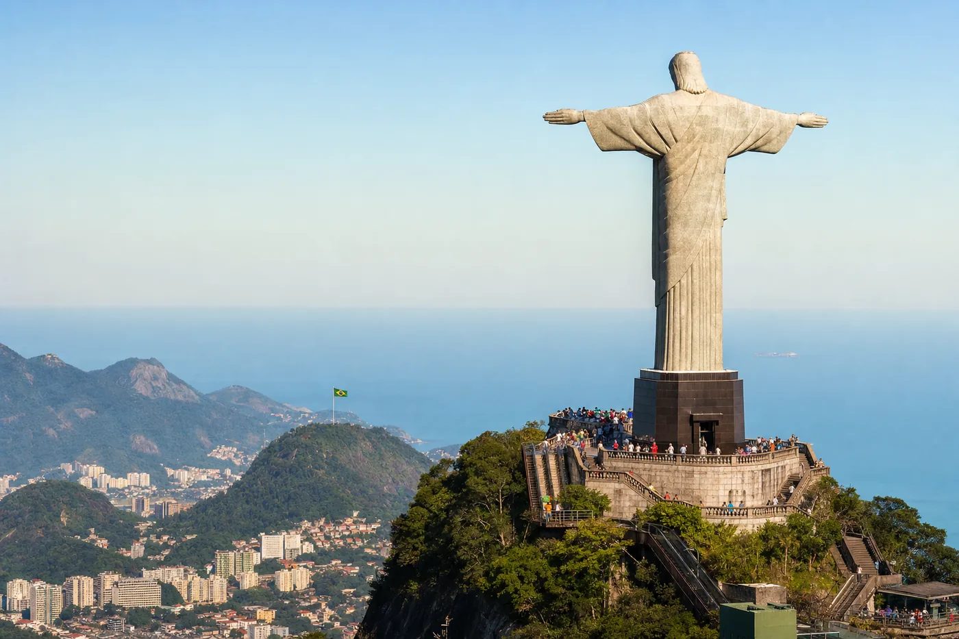 Brasilien – kendt vartegn med landets flag