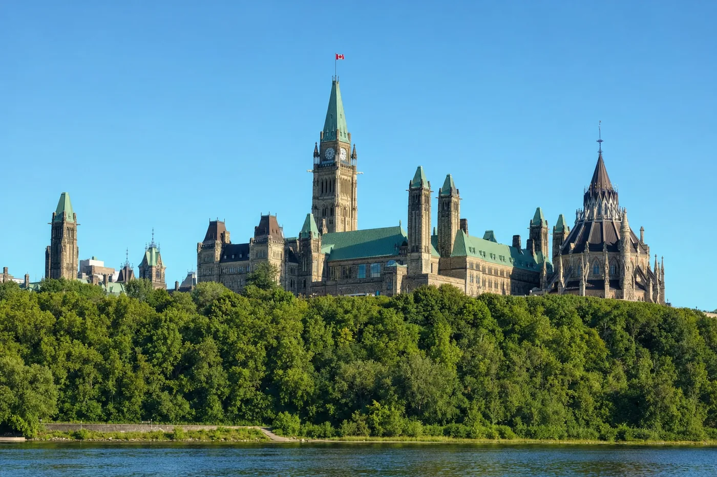 Canada – kendt vartegn med landets flag