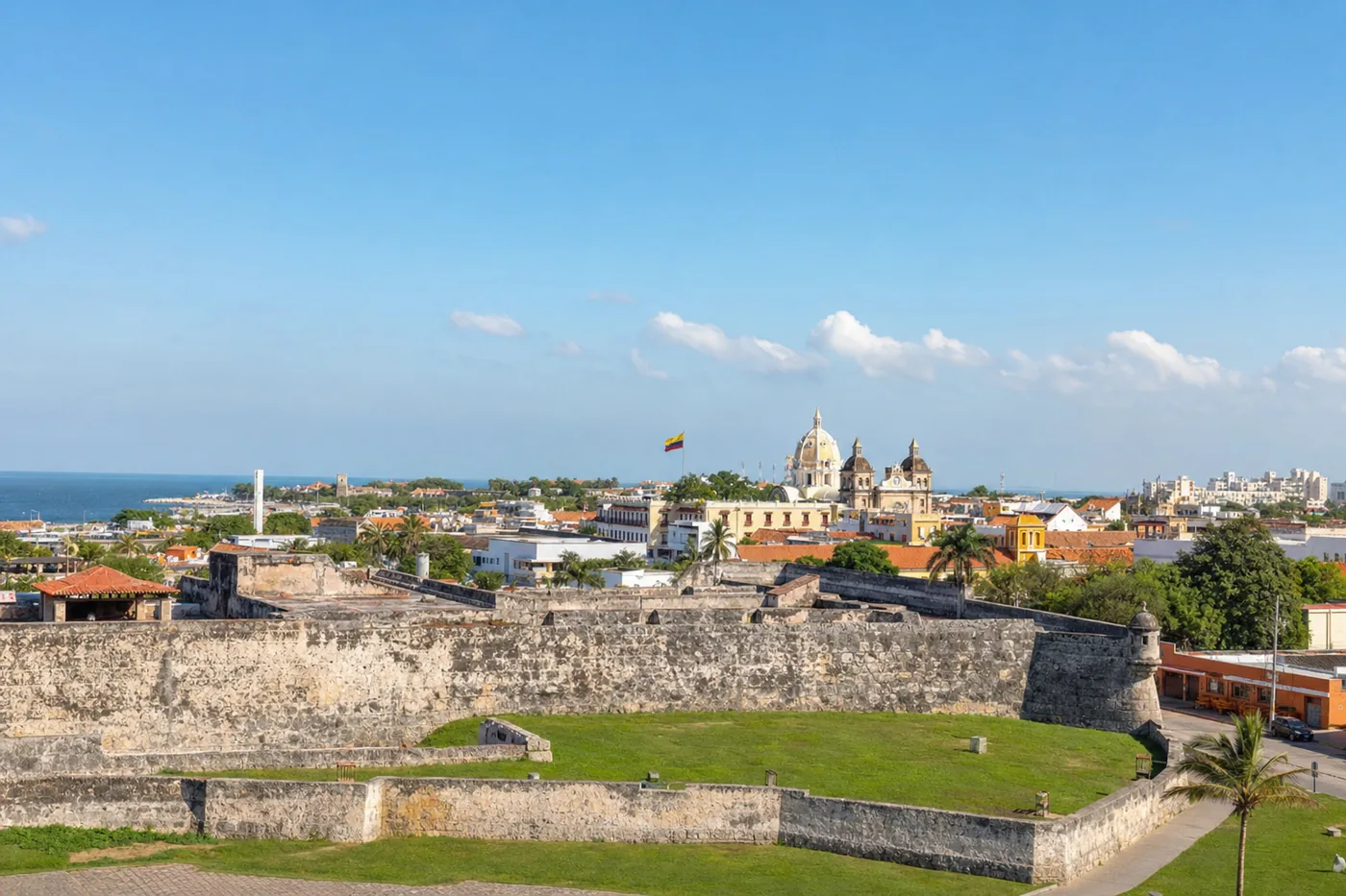 Colombia – kendt vartegn med landets flag