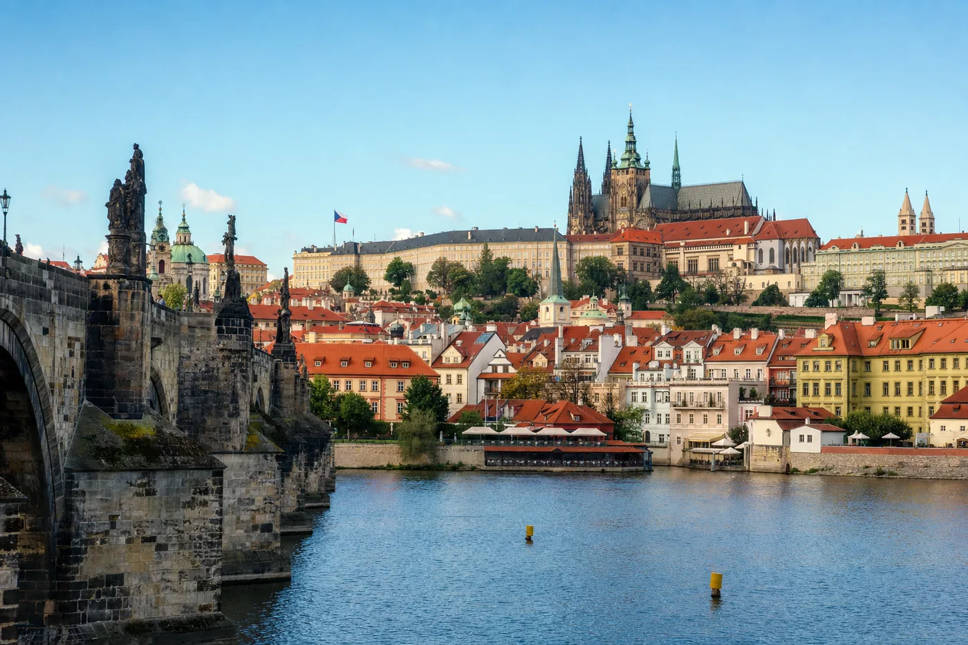 Czech Republic – kendt vartegn med landets flag
