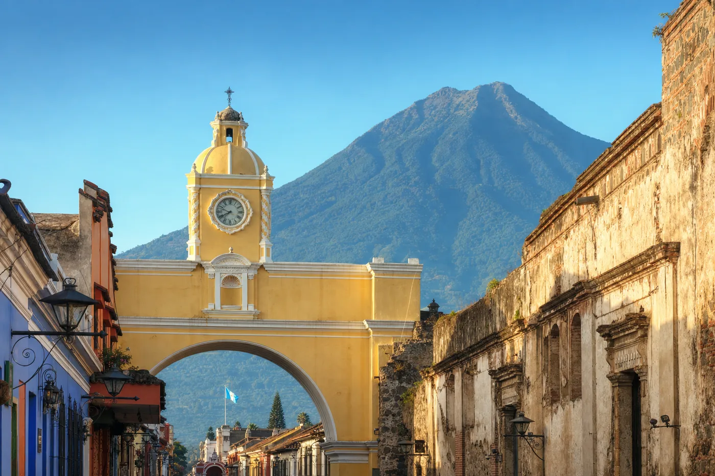 Guatemala – kendt vartegn med landets flag