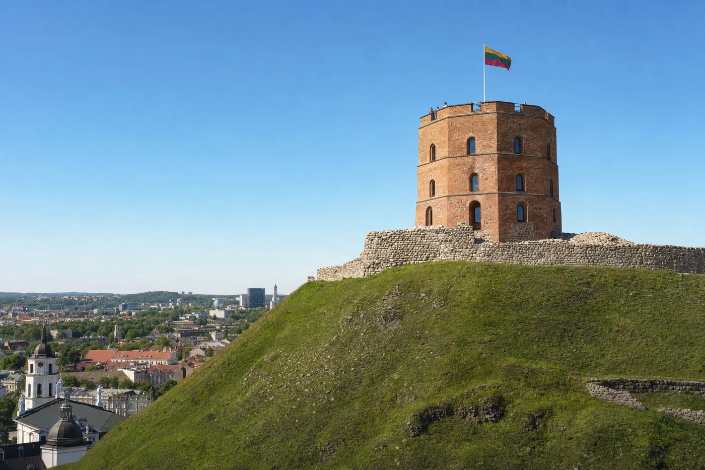 Litauen – kendt vartegn med landets flag