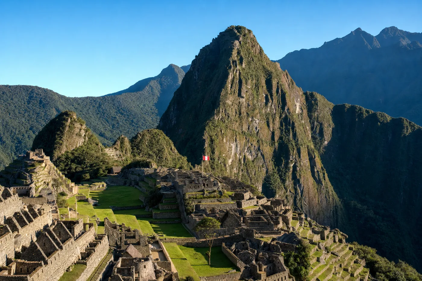 Peru – kendt vartegn med landets flag
