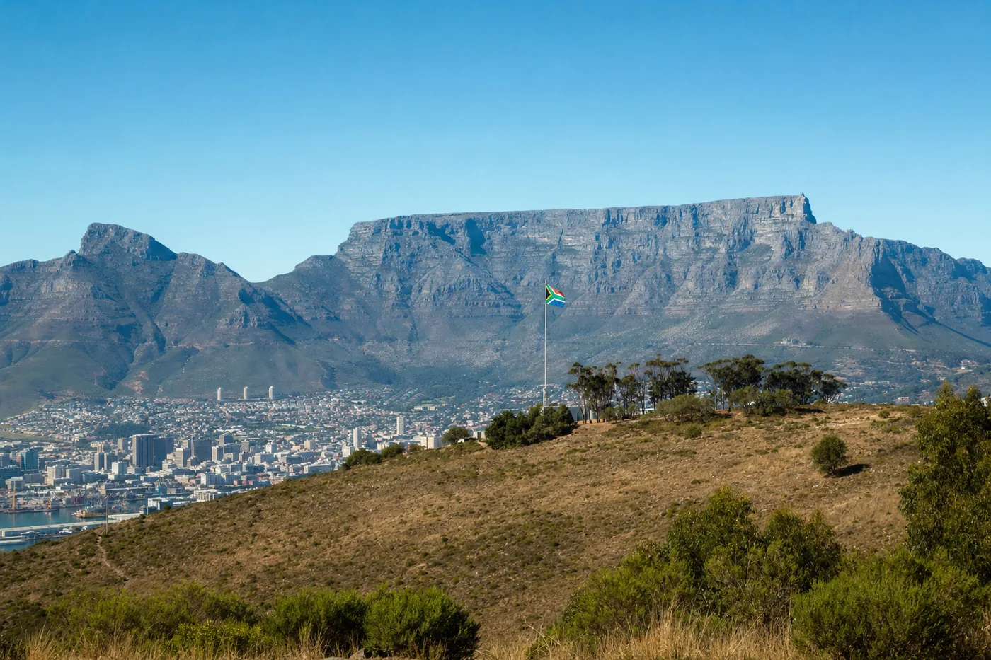 Sydafrika – kendt vartegn med landets flag