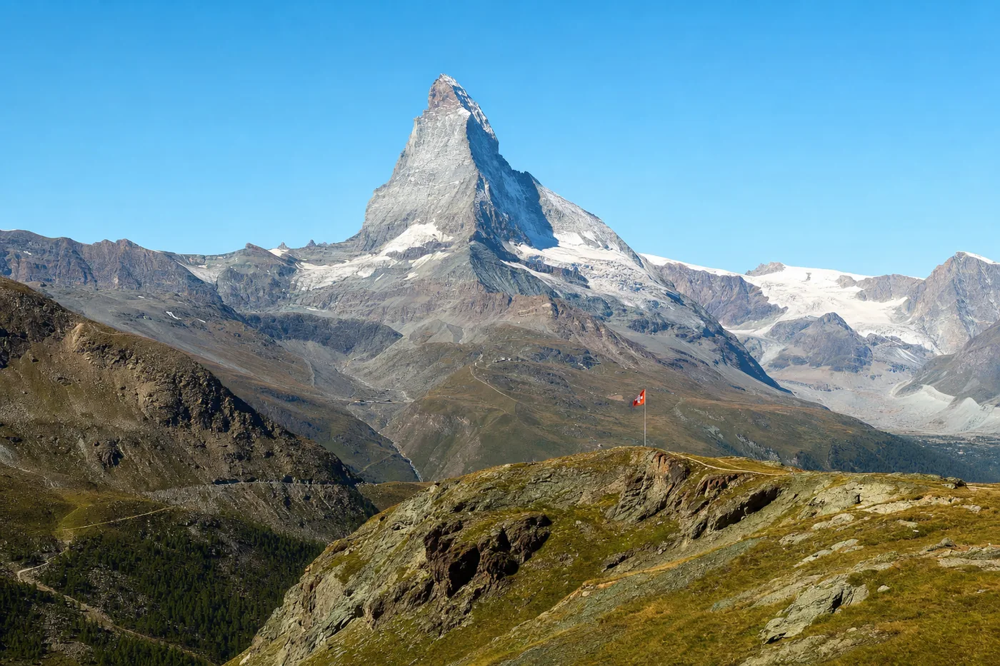 Schweiz – kendt vartegn med landets flag