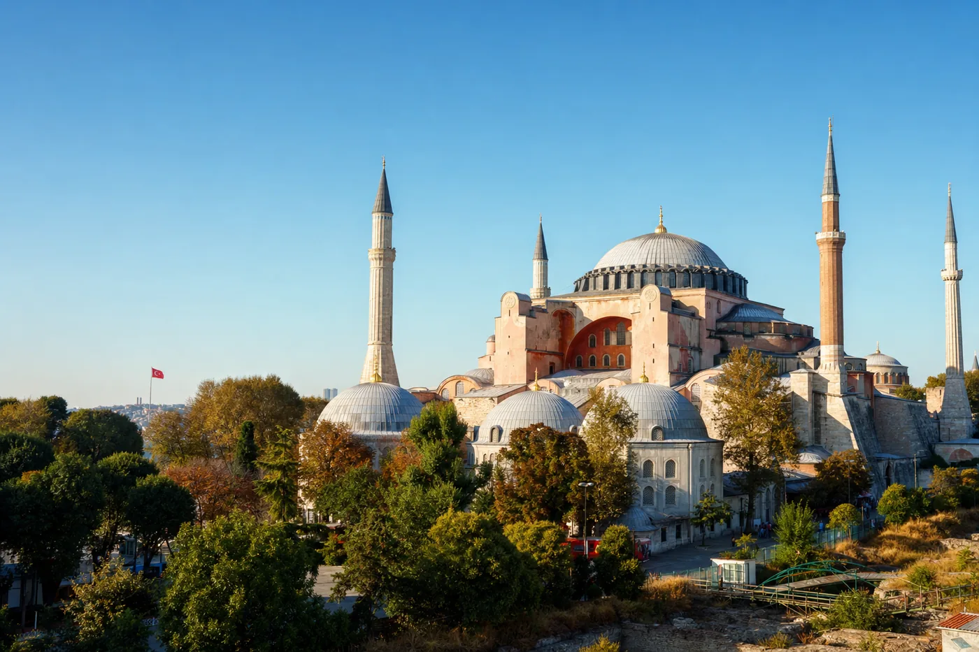 Turkey – kendt vartegn med landets flag